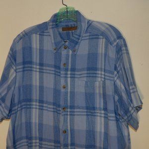 Clear Water Men's Super Soft Button Down Short Sleeve Shirt Sz XL